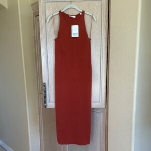 A.L.C. Elegant Sleeveless Burnt Orange Dress
